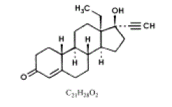 Plan B® (levonorgestrel) Structural Formula Illustration