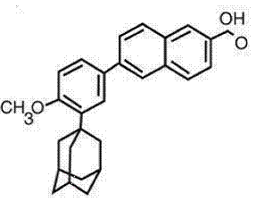 Differin (adapalene) Structural Formula Illustration