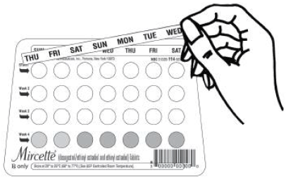 Placing the day label strip - Illustration